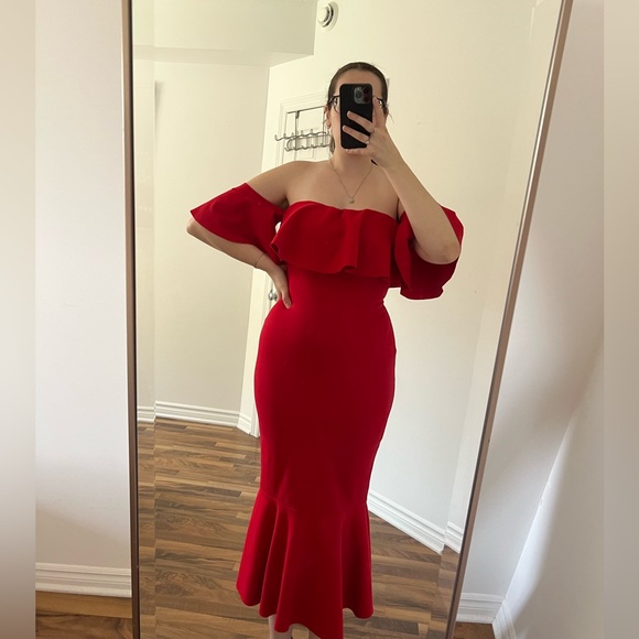 Red Dress from 1861 Boutique Montreal. Size:M. - Picture 3 of 4